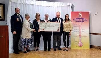 Sarnia Legion Branch 62 cheque presentation to the Women's Interval Home.  Blackburn Media photo by Stephanie Chaves.