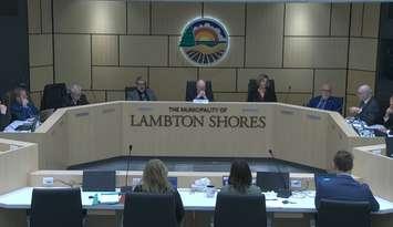 Lambton Shores council meeting. January 14, 2025. (Screenshot from video posted to The Municipality of Lambton Shores website)