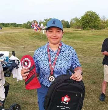 Narisse Daye after winning her division at the CJGA Fanshawe College London Open. May 2023. Photo by Sarnia Golf.