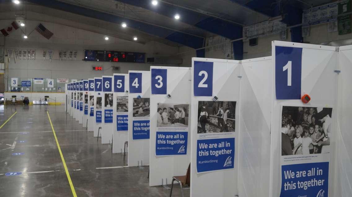 The high-output COVID immunization clinic at Clearwater Arena.  25 June 2021.  (BlackburnNews.com file photo)