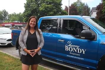 Sherry Bondy after filing papers to run for the mayor of Essex, July 13, 2022. (Photo by Maureen Revait) 