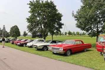 Classic cars parked at the Oil Museum in July 2023. (Photo courtesy of The Corporation of the County of Lambton)