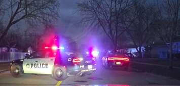 Police at Cardiff Dr and Overlea Cres (Image from Sarnia Police Service via X)