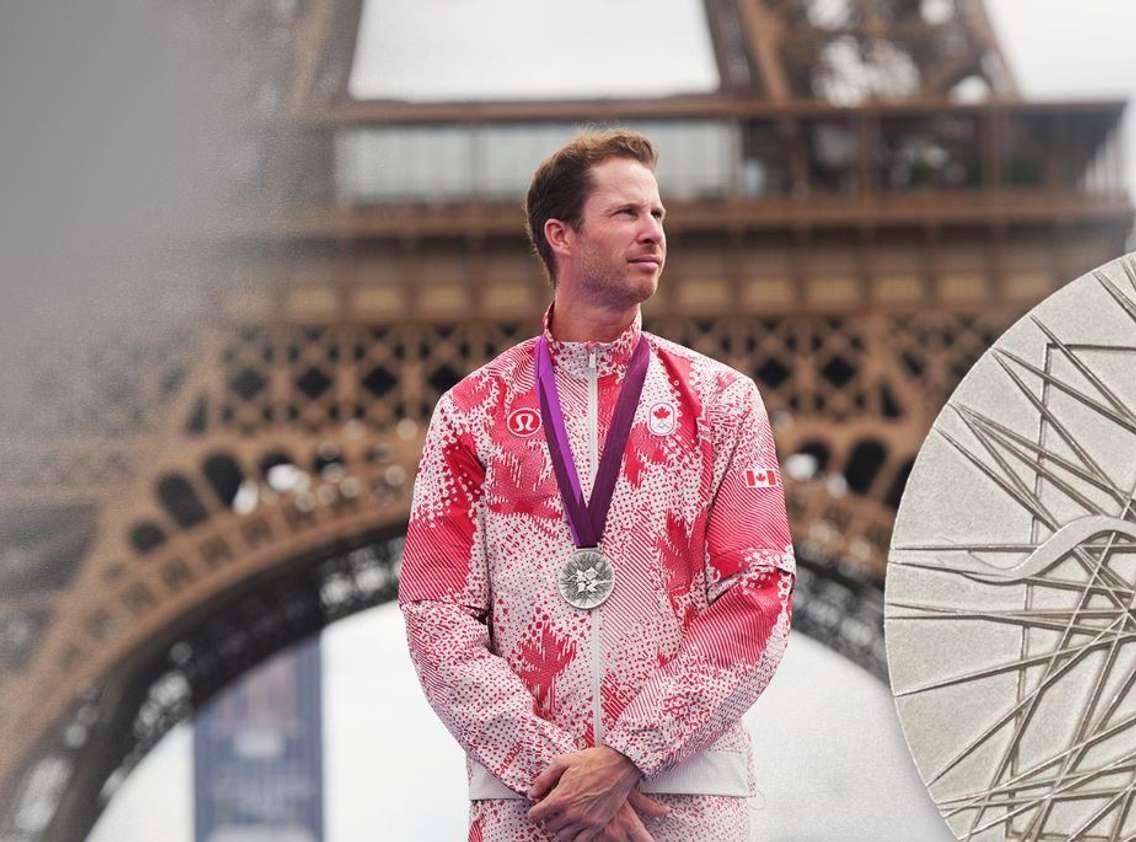 Derek Drouin receives his upgraded silver medal from the 2012 London Olympics (Photo courtesy of Team Canada via Facebook)