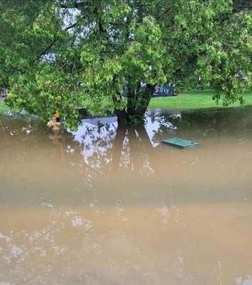 July 2023 flooding in Cedarview Subdivision in Lambton Shores. Photo submitted by Anita Cramp. 