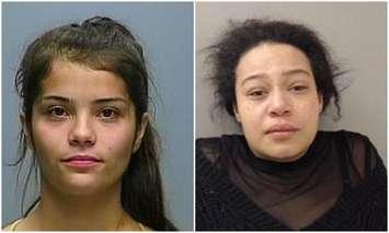 (From left to right)  Nancie Kaitlyn Rogers, 20, and Alissa Jordan Havers, 26, wanted by Sarnia police.  (Photo provided by SPS)