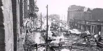 Tornado On Front St. in Sarnia in 1953 (Photo via www.emergencieslambton.ca)