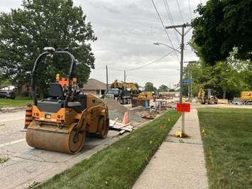 Construction on Lite Street in Point Edward. June 26, 2024. (Photo by Lindsay Newman/Blackburn Media)