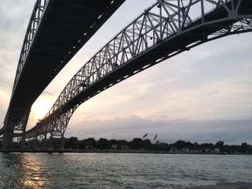 Under the Blue Water Bridge, June 30, 2015. (BlackburnNews.com Photo by Briana Carnegie)