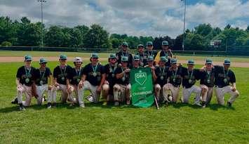 The Port Lambton Pirates U18 Rep baseball team wins OBA "A" level provincial championship - Aug 17/25 (Photo courtesy of Ben Hazzard)