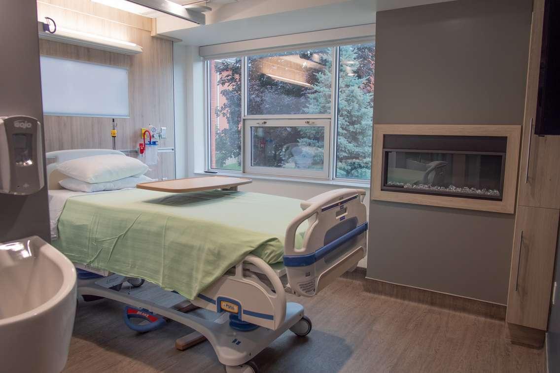 Renovated patient room at Charlotte Eleanor Englehart Hospital. (Photo courtesy of Bluewater Health)