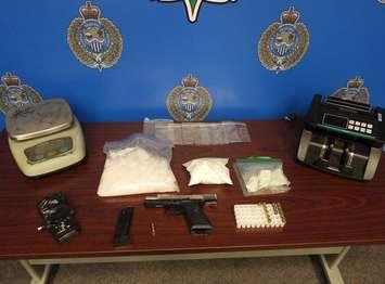 Drug bust investigation. January 18, 2022. (Photo courtesy of Sarnia Police Service)