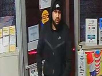 Suspect wanted for arson, provided by the Windsor Police Service. 