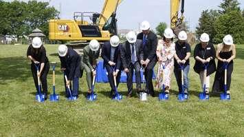 Shovels in the ground at Lambton College for the residence ground breaking (Photo by: Lindsay Newman/ Blackburn Media)