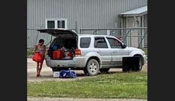The OPP are looking suspects and a vehicle after a theft in Lambton Shores - June 21/25 (Photo courtesy of Lambton OPP)