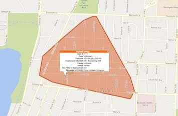 Bluewater Power outage June 29, 2021 Image courtesy of outage map.