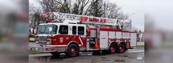 Sarnia Fire Truck on London Line. April 26, 2019. (Photo by Colin Gowdy, BlackburnNews)