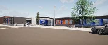 An artist rendering of the modernization project at Rosedale Public School in Sarnia. Image courtesy of the Lambton Kent District School Board.