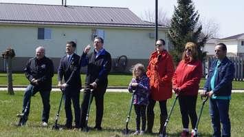 A Habitat for Humanity groundbreaking event in Forest.  28 April 2022.  (Blackburn Media Photo)