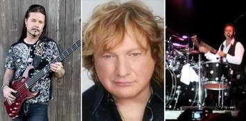 (Left) John Payne. August 13, 2011. (Photo by Erik 1099 from wikipedia)
(Center) Lou Gramm. (Photo provided by Bluewater Borderfest. 
(Right) Kelly Keagy at Old Shawnee Days in Shawnee, KS. June 6, 2009. (Photo by Celeste Lindell)