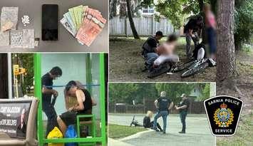 Multiple arrests reported following enforcement sweep. July 2, 2025. (Photo courtesy of Sarnia Police Service)