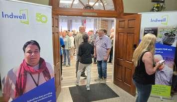 Indwell holds a drop in open house for its supportive housing project on George St. in Sarnia (Sarnia News Today photo by Josh Boyce)