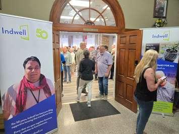 Indwell holds a drop in open house for its supportive housing project on George St. in Sarnia (Sarnia News Today photo by Josh Boyce)