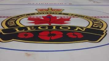 Sarnia Legionnaires centre ice logo (Photo courtesy of Sarnia Legionnaires via Facebook)