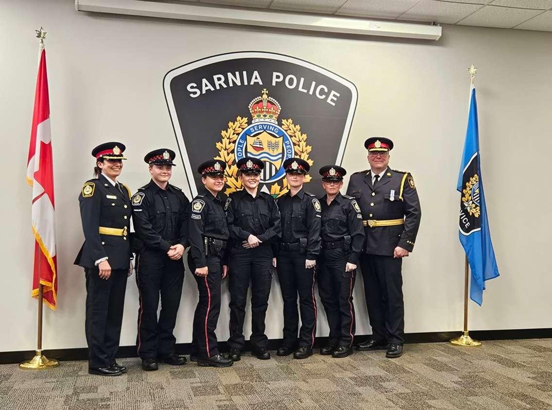 Auxiliary Policing Unit swearing-in ceremony May 2, 2024. Photo courtesy of the Sarnia Police Service.