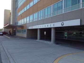 Bluewater Health Emergency entrance at the Sarnia site. BlackburnNews.com file photo.