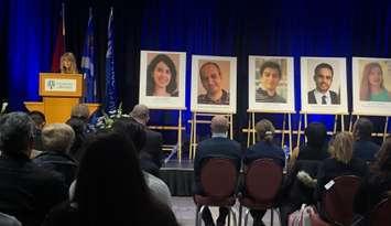 A memorial service to mark the lives of five members of the University of Windsor community who lost their lives on Ukrainian Flight PS752, January 10, 2020. (Photo by Maureen Revait) 