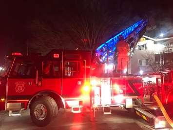 Fire at Fairwinds Lodge. Photo courtesy of Sarnia Fire and Rescue via Twitter. 
