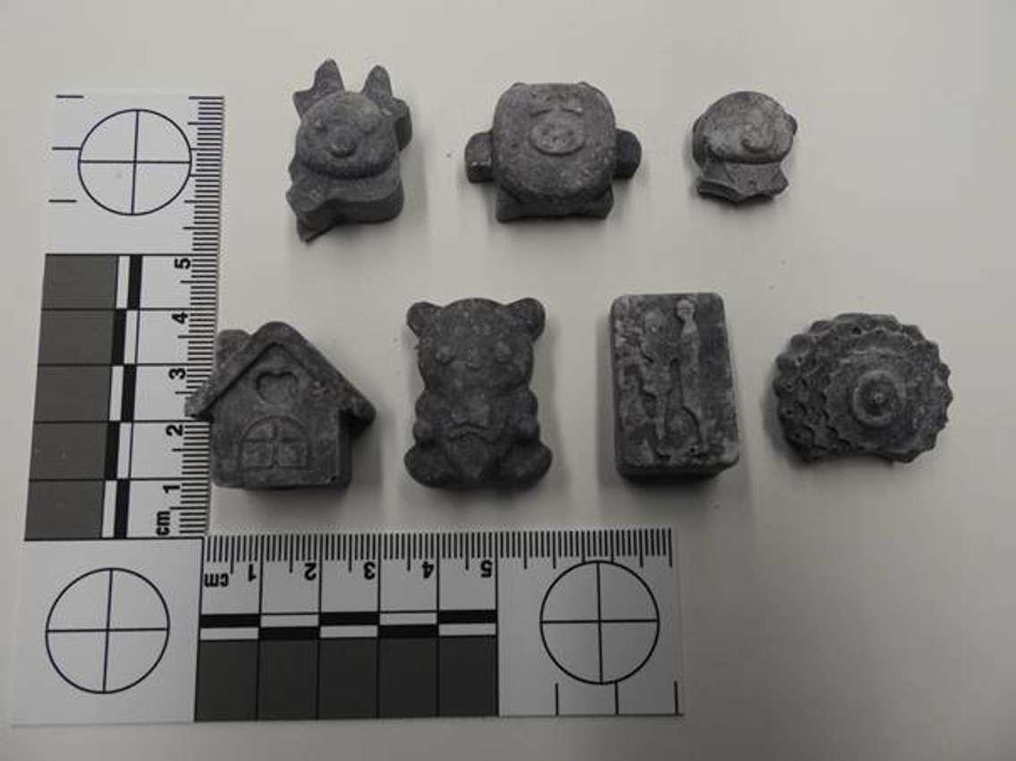 Fentanyl cartoon molds. October 2022. (Photo courtesy of Sarnia Police Service)