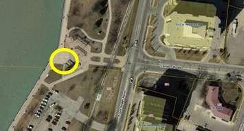 The location of a sinkhole at the end of London Rd. (Photo courtesy of City of Sarnia)