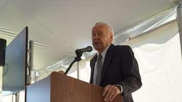 Lambton College hosts official ground breaking ceremony for new world class education facilities. Foundation Chair Andy Brandt. June 22, 2016 (BlackburnNews.com photo by Melanie Irwin)