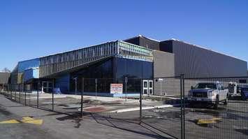 Construction work at Sarnia's new Great Lakes Secondary School. 6 January 2020. (BlackburnNews.com photo by Colin Gowdy)