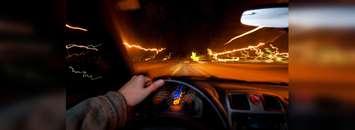 Point of view of an impaired driver. (Photo by U.S. Air ForceAirman 1st Class Zachary Hada/Released)