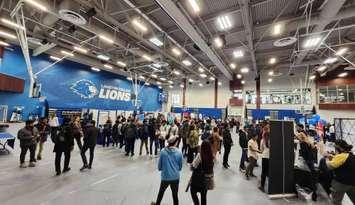 Residents at the mega job fair at Lambton College (submitted photo: Martin Aldecoa)