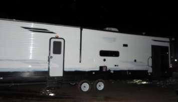 A stolen 2023 Salem camping trailer that was recovered from a Plank Rd. residence - Nov. 26/24 (Photo courtesy of Lambton OPP)