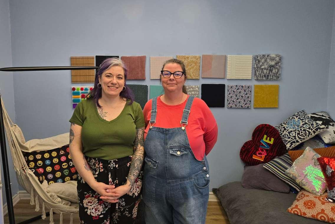 Beyond Boundaries Sarnia-Lambton Co-founders Rie Saraiva and Melanie (Mel) Rogers-Cooper inside the sensory room. March 2025. (submitted photo) 