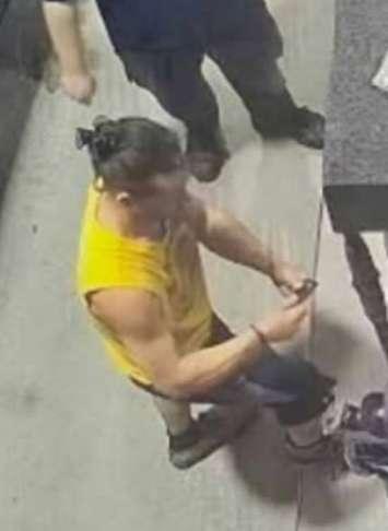 Suspect wanted for a commercial break and enter on May 17, 2025 (Photo by: Sarnia police)