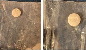 N-Pyrrolidino protonitazene (Photo courtesy of Sarnia Police Service)