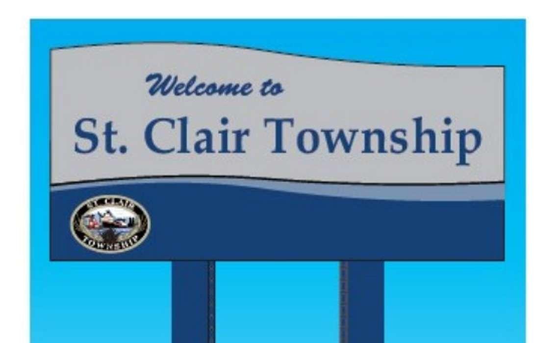 Rendering of St. Clair Township entry sign. (Image courtesy of St. Clair Township council report)