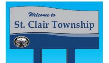 Rendering of St. Clair Township entry sign. (Image courtesy of St. Clair Township council report)