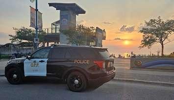 Lambton OPP cruiser in Grand Bend. Photo courtesy of Community Engagement Officer Jeanine Robertson.