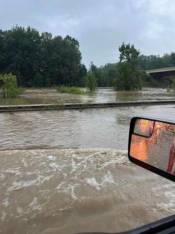 Flooding in Warwick Township. August 23, 2023. Photo courtesy of Township of Warwick Fire & Rescue Department via Facebook. 