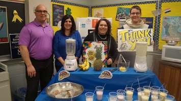 Noelle's Gift Foundation announces a $13,418 donation  to the Ontario Student Nutrition Program-Lambton. March 8, 2016. Photo by Jake Jeffrey (blackburnnews.com)