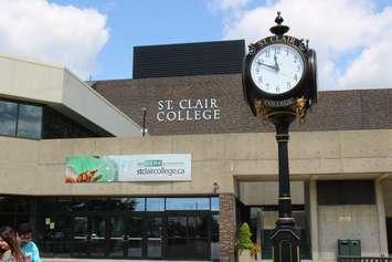 The main entrance of St. Clair College, main Windsor campus. Photo by Mark Brown/WindsorNewsToday.ca.