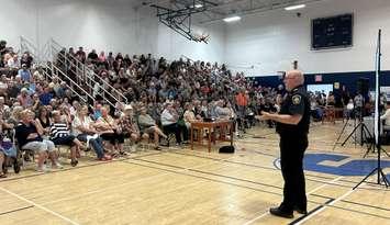 Hundreds attend a town hall hosted by the Sarnia Police Service, Sept 5, 2024 (Photo by: Lindsay Newman/ Blackburn Media)