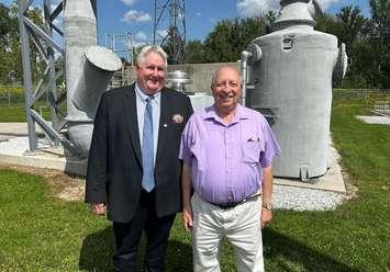 St. Clair Township Mayor Jeff Agar and Sarnia-Lambton MPP Bob Bailey. August 23, 2024. (Photo courtesy of the office of MPP Bob Bailey)